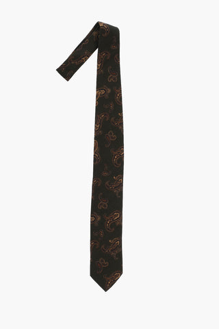 Paisley Patterned Wool Tie