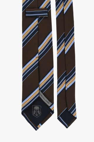 Seidenkrawatte mit Regimentalstreifen