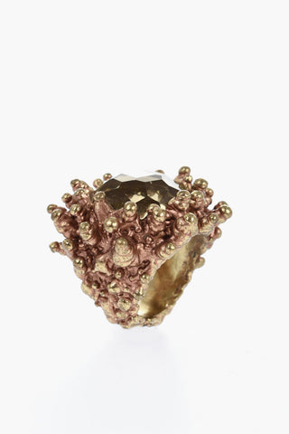 Anello in Metallo con Pietra Centrale