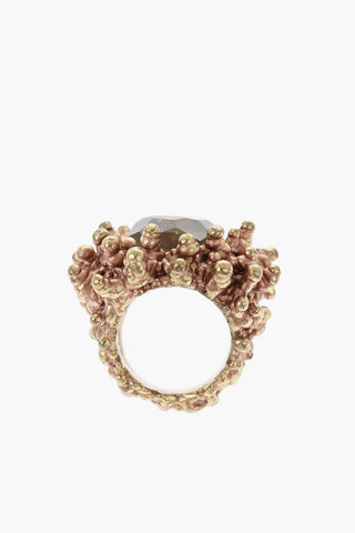 Anello in Metallo con Pietra Centrale