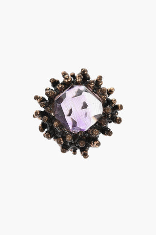 Anello Chevalier in Metallo con Pietra Centrale