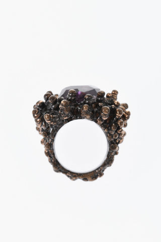 Anello Chevalier in Metallo con Pietra Centrale