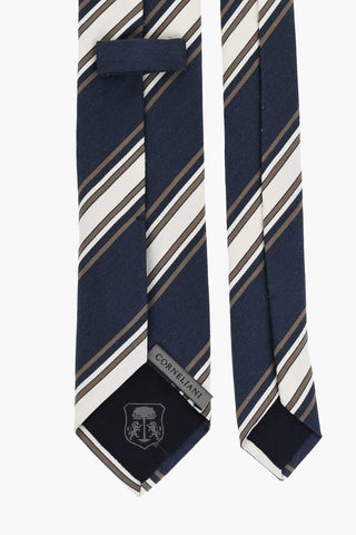 Regimental Striped Cotton and Silk Tie