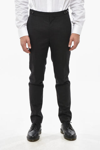 Hosen aus Stretch-Schurwolle mit regulärer Taille