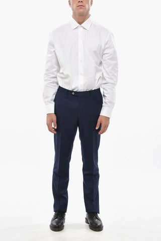 Pantaloni in Lana Vergine con Passanti