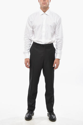 CC COLLECTION Virgin Wool Pants with with Scalloped Hem