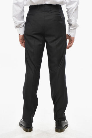 CC COLLECTION Virgin Wool Pants with with Scalloped Hem