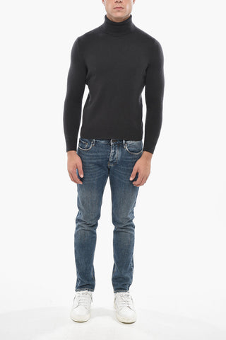 Maglia a Collo Alto in Lana e Cashmere