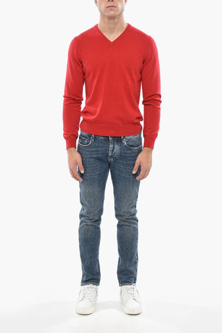 Maglia in Puro Cashmere con Collo a V