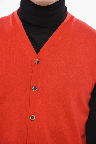 Cardigan Scollo a V In Cashmere Senza Maniche