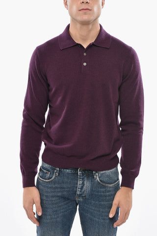 Maglia in Cashmere con Collo a Polo