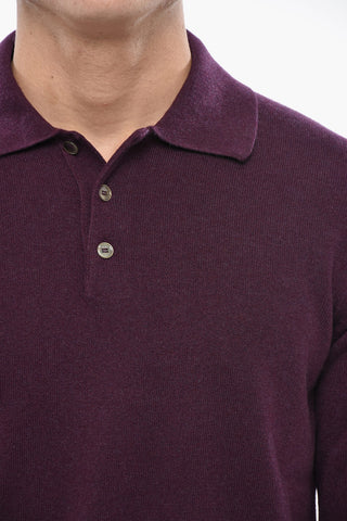 Maglia in Cashmere con Collo a Polo