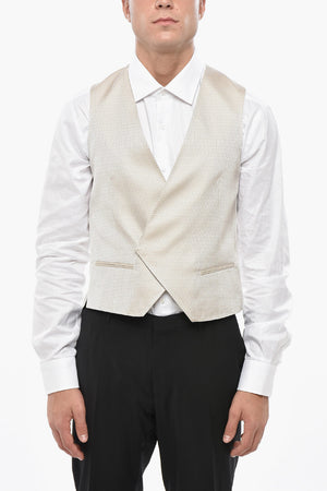 Embroidered Silk Double-Breasted Waistcoat