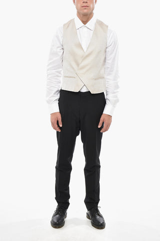 Embroidered Silk Double-Breasted Waistcoat