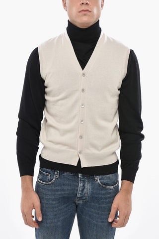 Cashmere Sleeveless V-Neck Cardigan