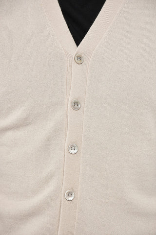 Cashmere Sleeveless V-Neck Cardigan