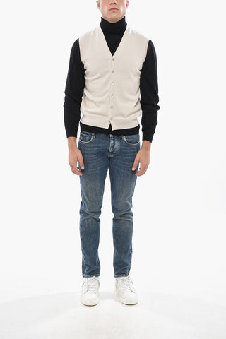 Cashmere Sleeveless V-Neck Cardigan