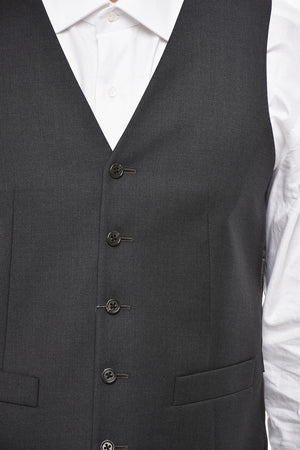 Fresco Wool Waistcoat with Martingale