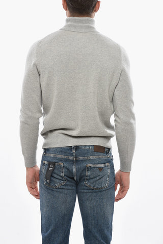 Maglia a Collo Alto in Lana Vergine e Cashmere