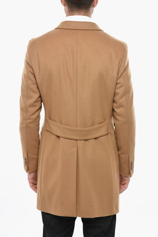 Virgin Wool Blend Coat with Flap Pockets