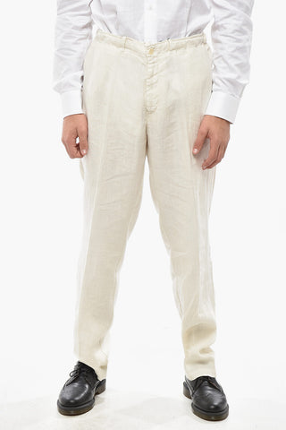 ID Linen Chino Trousers with Drawstring