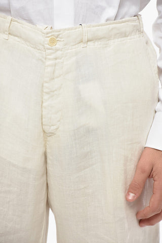 ID Linen Chino Trousers with Drawstring