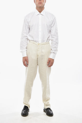 ID Linen Chino Trousers with Drawstring