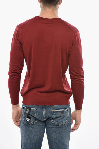 Maglia Scollo a V In Cashmere e Seta