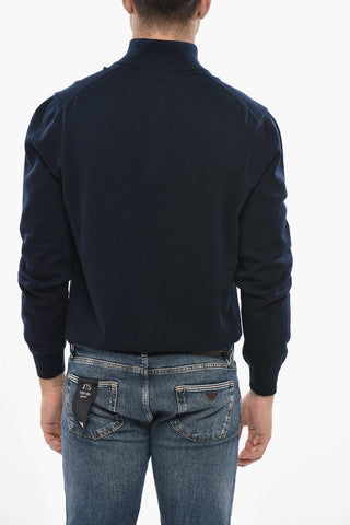 Cashmere Sweater with Polo Neck