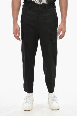 Stretch Cotton Loose-Fit Cargo Trousers
