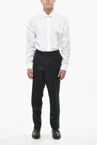 CC COLLECTION Pantaloni In Lana Vergine con Passanti