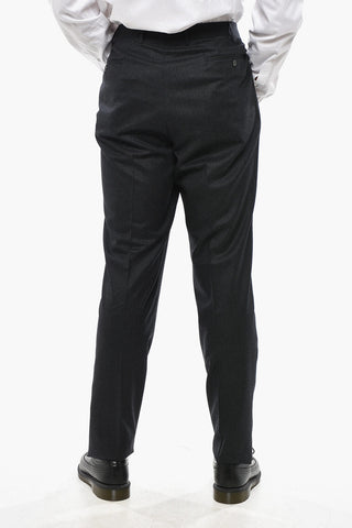 CC COLLECTION Pantaloni In Lana Vergine con Passanti