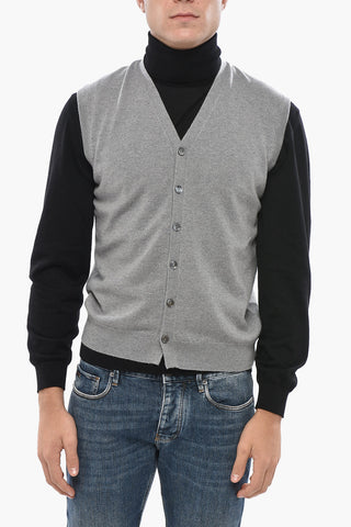 Sleeveless V-Neck Cashmere Cardigan