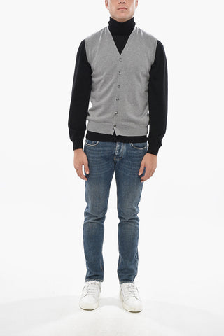 Sleeveless V-Neck Cashmere Cardigan
