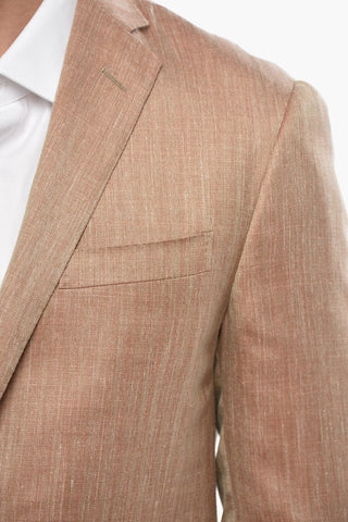 Abito Sfoderato ACADEMY SOFT in Lana Vergine e Seta con Motivo Herringbone