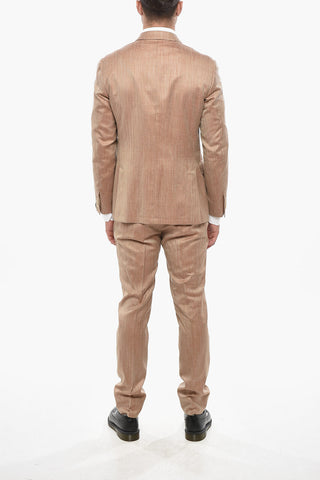 Abito Sfoderato ACADEMY SOFT in Lana Vergine e Seta con Motivo Herringbone
