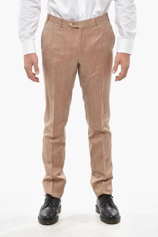 Abito Sfoderato ACADEMY SOFT in Lana Vergine e Seta con Motivo Herringbone
