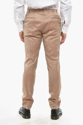 Abito Sfoderato ACADEMY SOFT in Lana Vergine e Seta con Motivo Herringbone