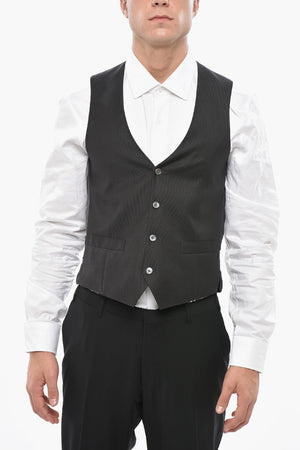 Virgin Wool Waistcoat With Martingale