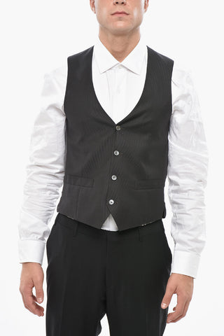 Virgin Wool Waistcoat With Martingale