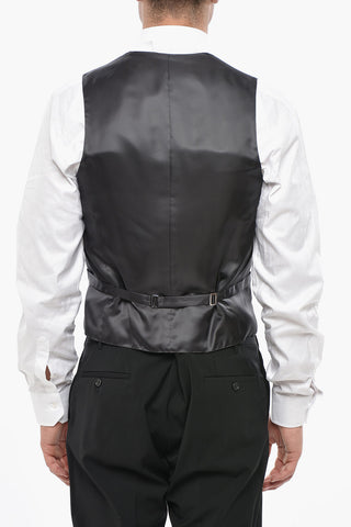 Virgin Wool Waistcoat With Martingale