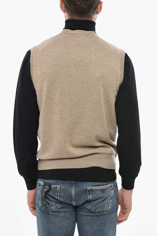 Cashmere Sleeveless V-Neck Cardigan