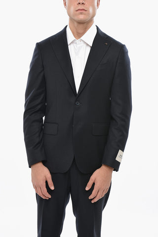 CC COLLECTION Virgin Wool Side Vents Notch Lapel Suit
