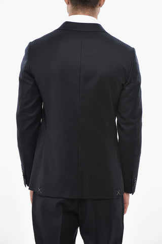 CC COLLECTION Virgin Wool Side Vents Notch Lapel Suit