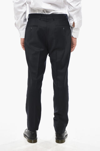 CC COLLECTION Virgin Wool Side Vents Notch Lapel Suit