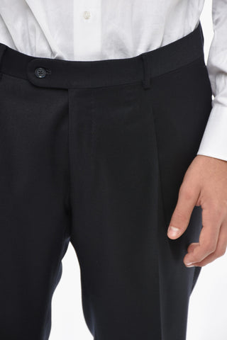 CC COLLECTION Virgin Wool Side Vents Notch Lapel Suit