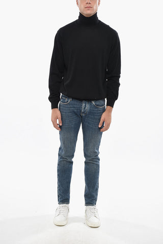 Maglia a Collo Alto in Puro Cashmere