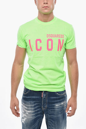 ICON T-Shirt mit Rundhalsausschnitt aus Baumwolle mit Aufdruck