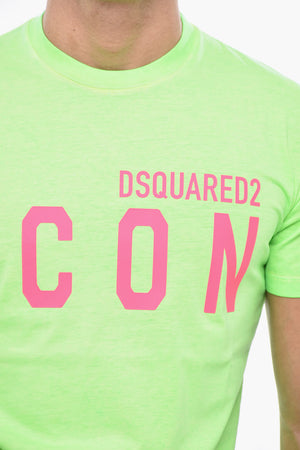 ICON T-Shirt mit Rundhalsausschnitt aus Baumwolle mit Aufdruck