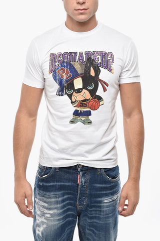 Cotton Crew-neck T-shirt with Print
